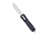CobraTec Knives Queen Cobra Automatic Folding Knife, 3.13in, D2 Steel Blade, Drop Point Plain Blade, Black Aluminum Handle w/Carbon Fiber Inlay, BLKQCDNS