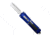 CobraTec Knives King Cobra Automatic Folding Knife, 4 in, D2 Steel Blade, Tanto Plain Blade, Blue Anodized Aluminum w/Carbon Fiber Inlay Handle, BLUKCTNS