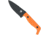CobraTec Knives Kingpin Knives, 4in, D2 Steel, Black Drop Point Blade, Orange G10 Handle, CTKPORG