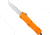 CobraTec Knives CTK-1 Medium OTF Automatic Folding Knife, 3in, D2 Steel, Drop Not Serrated, Aluminum Alloy Orange Handle, MORCTK1MDNS