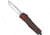 CobraTec Knives Medium FS-3 Fractured Automatic Folding Knife, 3in, D2, Drop Point, Aluminum Black/Red Handle, MFRTBLKREDDNS