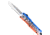 CobraTec Knives FS-3 Medium OTF Automatic Folding Knives, 3in, D2 Steel, Drop Serrated Blade, Cerakote/Lure Blue Handle, MFLBLUFS-3DS