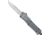CobraTec Knives CTK-1 Small OTF Automatic Folding Knives, 2.75in, D2 Steel, Drop Not Serrated, Tungsten w/ Graphite Black Handle, STGBCTK1SDNS