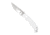 CobraTec Knives Cyclone Hidden Release OTF Automatic Folding Knife, 3in, Plain Satin D2 Steel, Drop Point Blade, 4 in Aluminum, White Handle, CTCLNHRSIL