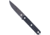 CobraTec Knives CTOWBLKDNS Outdoor Warrior 4.50 Fixed Drop Point Plain Stonewas