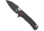 CobraTec Knives CTWOLVERINEBLK Gideon 3 Folding Plain Black Stonewashed D2 Steel Blade, 4.25 Black/Purple Aluminum Handle