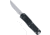 CobraTec Knives Medium FS-X Gen III OTF Knife, 3in, D2 Steel Stonewash Drop Point Plain Blade, Black Aluminum Handle, MBLKFSXGEN3DNS