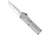 CobraTec Knives Lightweight OTF Automatic Folding Knives, 3.25in, D2 Steel, Tanto Non-Serrated, Grey Handle, GYCTLWTNS