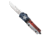 CobraTec Knives FS-3 Medium OTF Automatic Folding Knives, 3in, D2 Steel, Drop Non-Serrated Blade, Cerakote/Tx Flag Handle, MCTXFS-3DNS