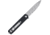 CobraTec Knives Medium Cayden Folding Knives, 3.25in, D2, Stonewashed Plain Drop Point Blade, Black G10 Handle, MCTCAYDENBLKDNS