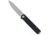 CobraTec Knives Medium Cayden Folding Knives, 3.25in, D2, Stonewashed Plain Drop Point Blade, Black G10 Handle, MCTCAYDENBLKDNS