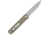 CobraTec Knives Medium Cayden Folding Knives, 3.25in, D2, Stonewashed Plain Drop Point Blade, Tan G10 Handle, MCTCAYDENTANDNS