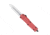 CobraTec Knives FS-3 Medium OTF Automatic Folding Knives, 3in, D2 Steel, Dagger Non-Serrated Blade, Red Handle, MRFS-3DAGNS