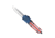 CobraTec Knives FS-3 Medium OTF Automatic Folding Knives, 3in, D2 Steel, Drop Serrated Blade, Cerakote/Usa Flag Handle, MCUSAFS-3DS