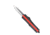 CobraTec Knives FS-3 Medium OTF Automatic Folding Knives, 3in, D2 Steel, Drop Serrated Blade, Red Line Fire Fighter Handle, MRLFFFS-3DS