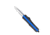 CobraTec Knives FS-3 Medium OTF Automatic Folding Knives, 3in, D2 Steel, Tanto Serrated Blade, Blue Line Usa Flag Handle, MBLUSAFS-3TS