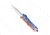 CobraTec Knives FS-3 Medium OTF Automatic Folding Knives, 3in, D2 Steel, Tanto Serrated Blade, Cerakote/Lure Blue Handle, MFLBLUFS-3TS
