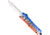 CobraTec Knives FS-3 Medium OTF Automatic Folding Knives, 3in, D2 Steel Blade, Dagger Plain Blade, Blue Lure Handle, MFLBLUFS3DAGNS