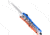 CobraTec Knives FS-3 Medium OTF Automatic Folding Knives, 3in, D2 Steel, Tanto Non-Serrated Blade, Cerakote/Lure Blue Handle, MFLBLUFS-3TNS
