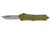 CobraTec Knives CTK-1 Medium OTF Automatic Folding Knife, 3in, D2 Steel, Tanto Not Serrated, Aluminum Alloy OD Green Handle, MODCTK1MTNS