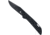 CobraTec Knives Naja 3.50 Folding Plain Black Powder Coated D2 Steel Blade, 4.75 Black G10 Scales Handle, CTNAJBLK
