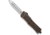 CobraTec Knives CTK-1 Small OTF Automatic Folding Knives, 2.75in, D2 Steel, Dagger Plain Blade, Cerakote Bronze Distressed Handle, SBDCTK1SDAGNS