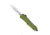 CobraTec Knives FS-3 Small OTF Automatic Folding Knife, 2.75in, D2 Steel, Dagger Non-Serrated Blade, Od Green Handle, SODFS-3DAGNS