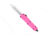 CobraTec Knives FS-3 Small OTF Automatic Folding Knife, 2.75in, D2 Steel, Dagger Non-Serrated Blade, Pink Handle, SPKFS-3DAGNS