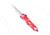 CobraTec Knives FS-3 Small OTF Automatic Folding Knife, 2.75in, D2 Steel, Drop Serrated Blade, Cerakote/Pink Handle, SPKCAMFS-3DS