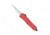 CobraTec Knives FS-3 Small OTF Automatic Folding Knife, 2.75in, D2 Steel, Drop Serrated Blade, Red Handle, SRFS-3DS