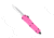 CobraTec Knives FS-3 Small OTF Automatic Folding Knife, 2.75in, D2 Steel, Tanto Non-Serrated Blade, Pink Handle, SPKFS-3TNS