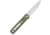 CobraTec Knives Medium Kuzio Assisted Opening Folding Knife, 3.25 in, D2 Steel, Drop Point, Serrated Blade, G-10, OD Green Handle, MCTKUZIOODGDS, 1410123