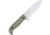 CobraTec Knives PSK Fixed Blade Knife, 4.5 in, 14C28N Satin Stonewashed Blade, Spear Point Blade, Micarta, OD Green Handle, CTPSKODGMCASSW