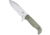 CobraTec Knives PSK Fixed Blade Knife, 4.5 in, 14C28N Satin Stonewashed Blade, Spear Point Blade, Micarta, OD Green Handle, CTPSKODGMCASSW