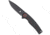 CobraTec Knives Samson Folding Knife, 3.25 in, D2 Steel, Clip Point, Micarta, Black Handle, CTSAMSONBLK, 1410160