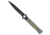 CobraTec Knives Stiletto Button Lock Folding Knife, 4 in, VG10 Steel, Spear Point Blade, G10, OD Green/Black Handle, CTSTLBLG10ODGBLK