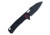 CobraTec Knives Wolverine Liner Lock Serrated Folding Knife, 3.125 in, D2 Steel, Drop Point Blade, G-10, Black Handle, CTWOLVERINEBLKDS