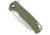 CobraTec Knives Wolverine Liner Lock Serrated Folding Knife, 3.125 in, D2 Steel, Drop Point Blade, G-10, OD Green Handle, CTWOLVERINEODGDS