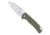 CobraTec Knives Wolverine Liner Lock Serrated Folding Knife, 3.125 in, D2 Steel, Drop Point Blade, G-10, OD Green Handle, CTWOLVERINEODGDS
