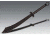Cold Steel Chinese War Sword Machete, 24in Blade, Black, CS-97TCSMS
