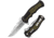 Cold Steel Crawford 1 Folding Knife by Wes Crawford, 3in, 4034 Stainless Steel, Folding Plain Clip Point Blade, Black w/OD Green Traction Inlays GRN Handle, Blister Pack Packaging, CS-20MWCZ