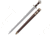 Cold Steel Damascus Viking Sword, 30in Blade Length, Damascus Steel, CS-88HVB