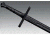 Cold Steel Hand &amp; A Half Polypropylene Training Sword, CS-92BKHNH