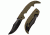 Cold Steel Large G-10 Espada Knife, Black/Green, 12 1/4in, CS-62NGLVG