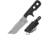 Cold Steel Mini Tac 6.5in Tanto Fixed Blade Neck Knife, Faux G-10 Handle, Plain Edge w/ Sheath, CS-49HTF