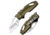 Cold Steel Mini Tuff Lite Plain Edge Folding Knife, 2in, 4034SS Blade, Long Green Griv-Ex Handle, CS-20MTGD