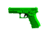 Cold Steel Rubber Training Pistol, #17, Green Colored Polypropylene, 8in. L x 1-1/8in. W x 5.3in. H 191978