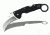 Cold Steel Tiger Claw Knife, 3in Serrated Blade, Black, CS-22KFS