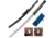 Cold Steel Wakizashi Long Handle Sword, 21in, 1060 Carbon, Black, Ray Skin Handle w/ Black Braid Cord and Brass Menuki, CS-88BWWK