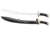 Cold Steel Willow Leaf Sword, 26.85in, 1055 Carbon Spring Steel, Black, Cord Wrapped Wood Handle, CS-88BBB